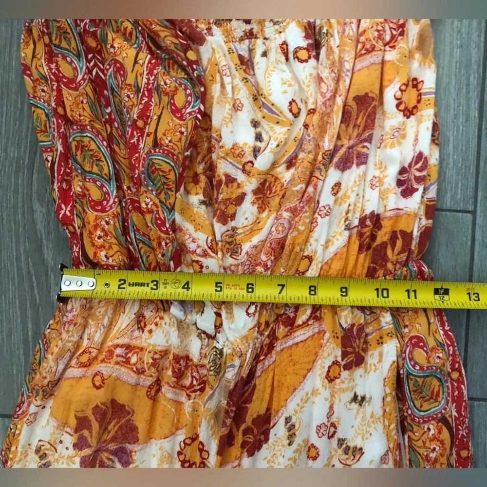 Free People|Carmen Jumpsuit,Boho floral wide leg jumpsuit-off the shoulders••• - Picture 13 of 15